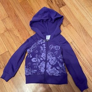 Guess size 3t girls purple zip up sweatshirt
